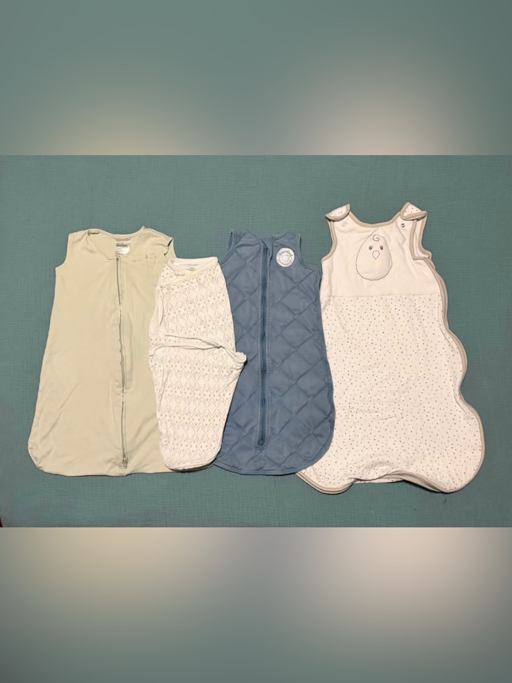 Weighted and Cotton Sleep Sack and Swaddle Bundle of 4